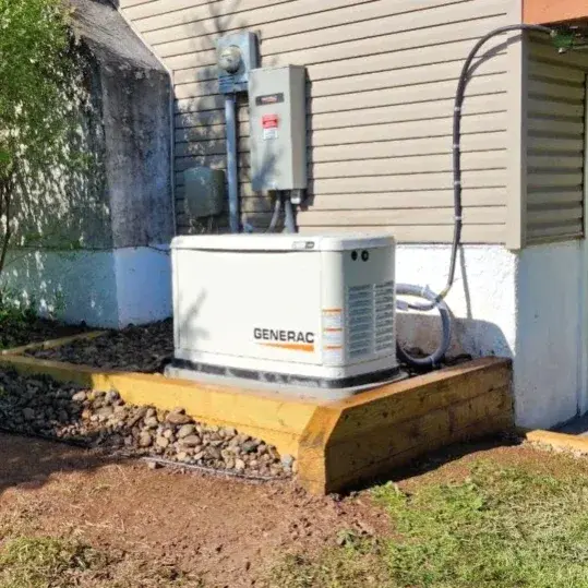 Generac home standby generator ready for routine maintenance in Gastonia, NC