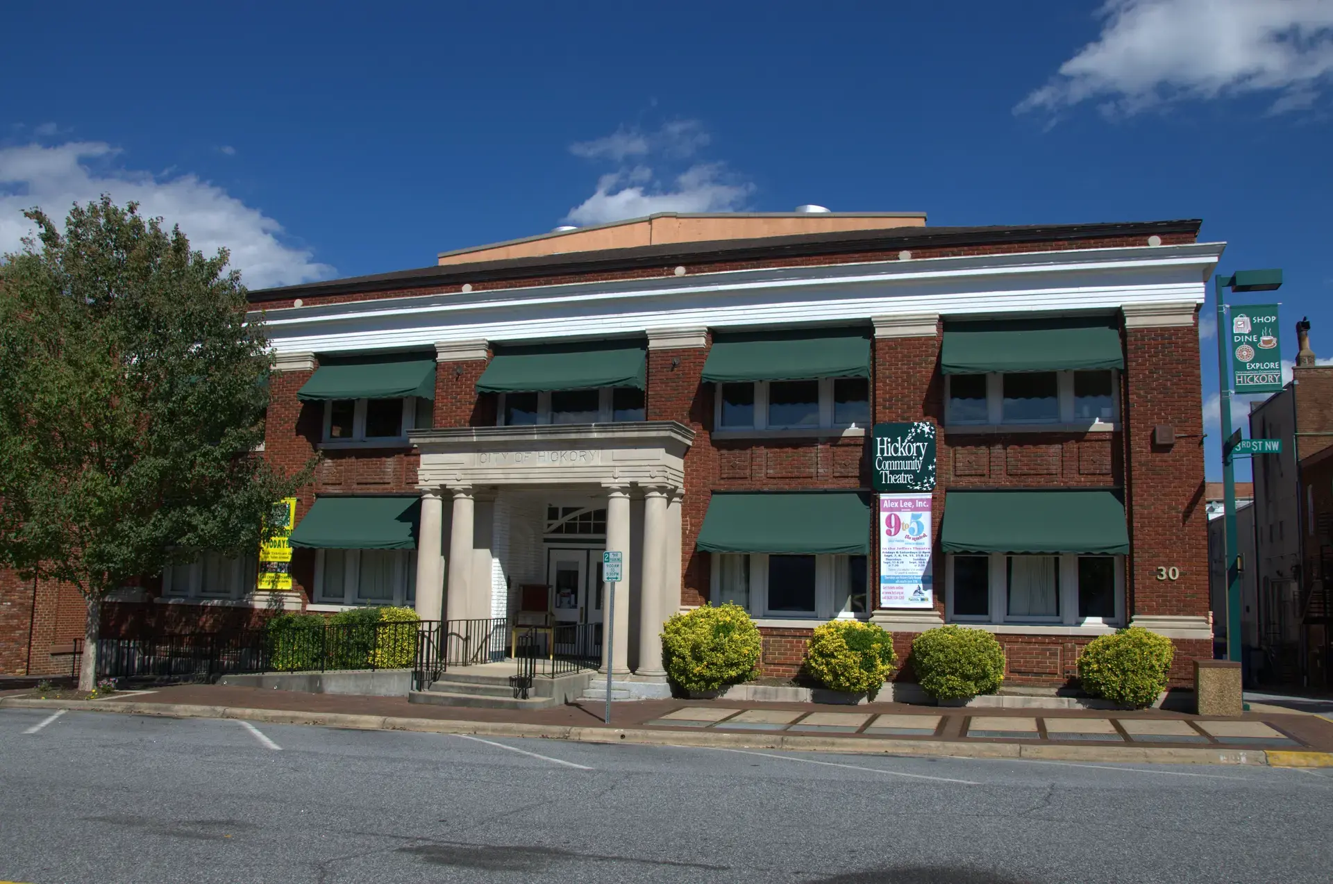 The historic brick Hickory Municipal Building in downtown Hickory, NC The historic brick Hickory Municipal Building in downtown Hickory, NC