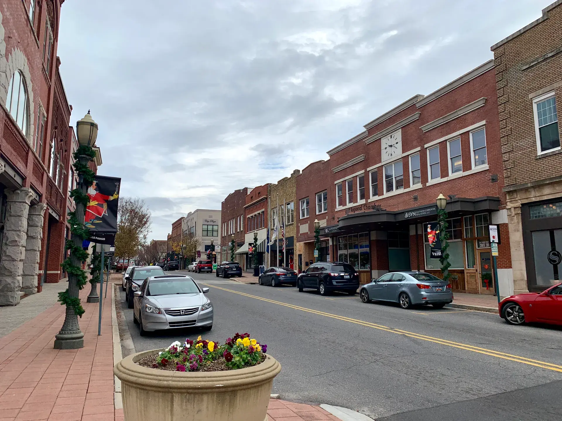 Historic brick storefronts along Main Street in downtown Rock Hill, SC Historic brick storefronts along Main Street in downtown Rock Hill, SC